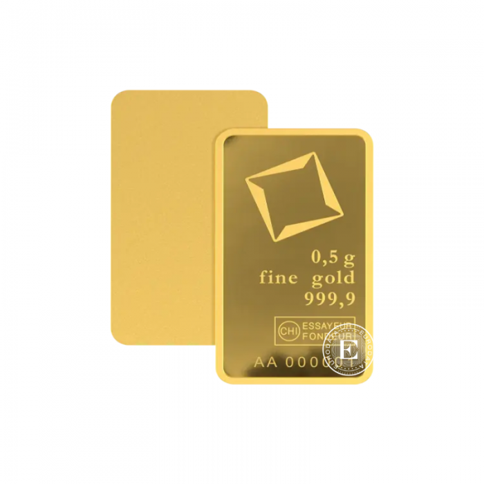 0.5 g investicinio aukso luitas Valcambi 999.9