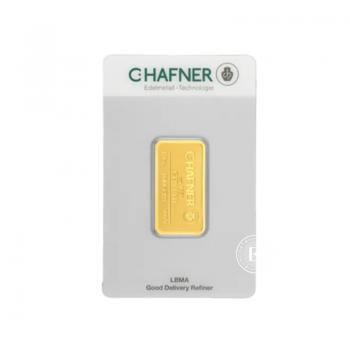 1/4 oz (7.78 g ) investicinio aukso luitas, C.Hafner 999.9