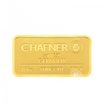 1/4 oz (7.78 g ) investicinio aukso luitas, C.Hafner 999.9