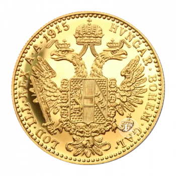 1 dukato (3.49 g) auksinė moneta, Austrija (atsitiktiniai metai) 