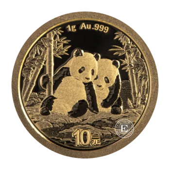 1 g auksinė moneta Panda, Kinija 2026