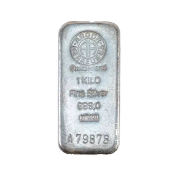 1 kg sztabka srebra Argor Heraeus 999