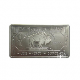 1 oz (31.10 g) lingot de titane Buffalo, USA