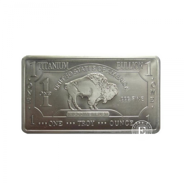 1 oz (31.10 g) titano luitas Buffalo, JAV
