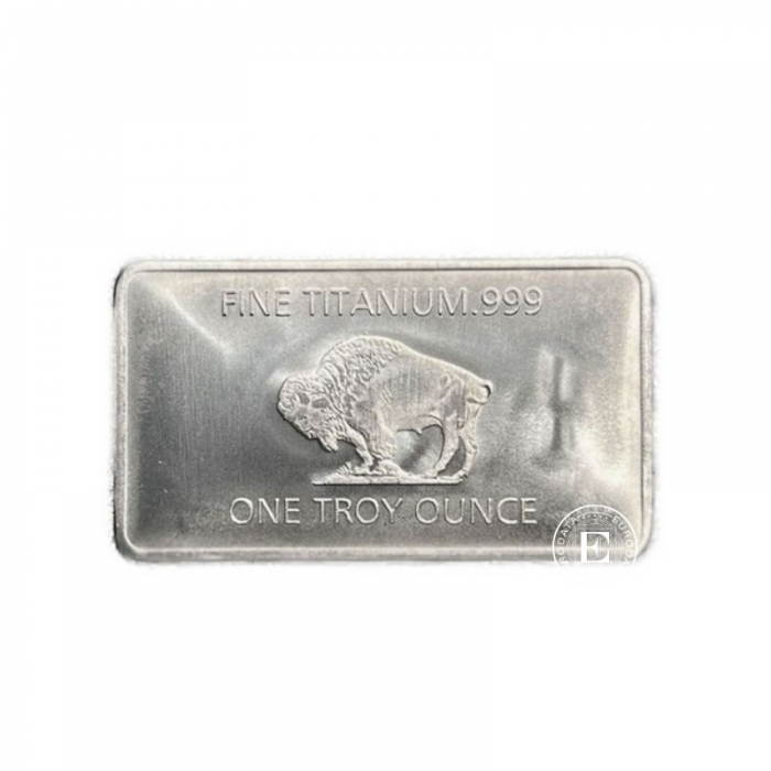 1 oz (31.10 g) titano luitas Buffalo, JAV