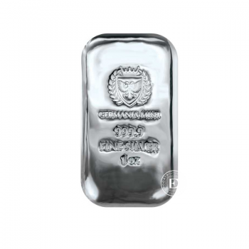 1 oz sidabro luitas Germania Mint 999.9