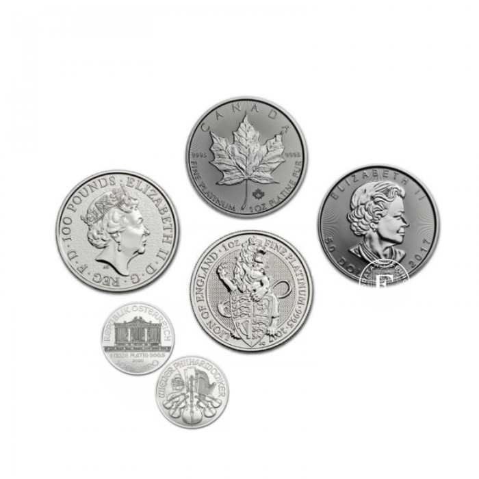 1 oz (31.10 g) platininė moneta (atsitiktiniai metai, atsitiktinio dizaino)