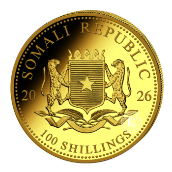 1/10 oz (3.11 g) auksinė moneta Afrikos laukinė gamta - Dramblys, Somalis 2026