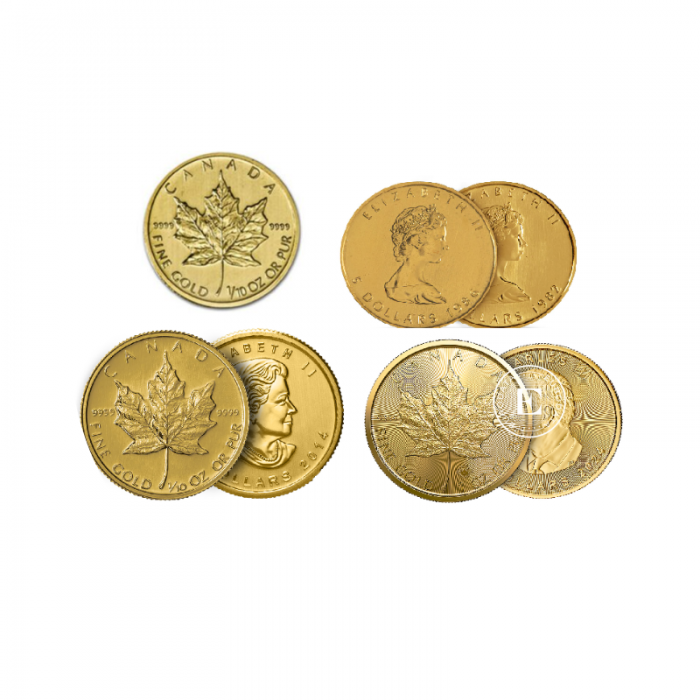 1/10 oz (3.11 g) Goldmünze Maple Leaf, Kanada (random year)