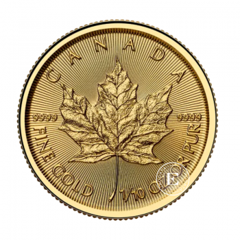 1/10 oz (3.11 g) gold coin Maple Leaf, Canada 2025