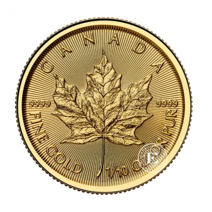 1/10 oz (3.11 g) auksinė moneta Klevo lapas, Kanada 2025