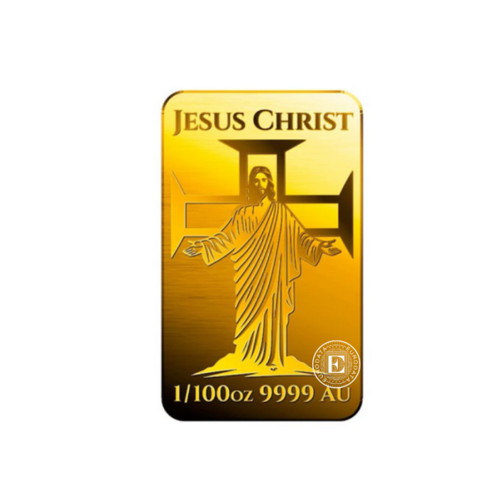 1/100 oz sztabka złota Jesus Christ, Private Mint 999.9