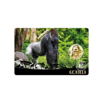 1/1000 oz auksinė moneta kortelėje Gorilla, Čadas