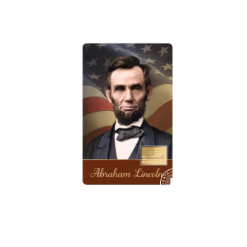 1/1000 oz auksinė moneta kortelėje Abraham Lincoln, Liberija