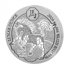 1/12 oz (2.59 g)  Silbermünze Horse, Lunar, Rwanda 2026