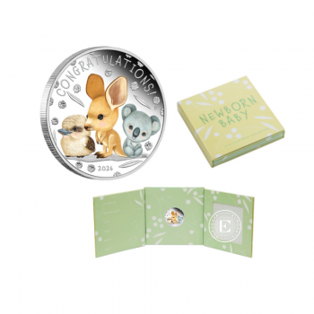 1/2 oz (15.55 g)  sidabrinė spalvota PROOF moneta Newborn, Australija 2026