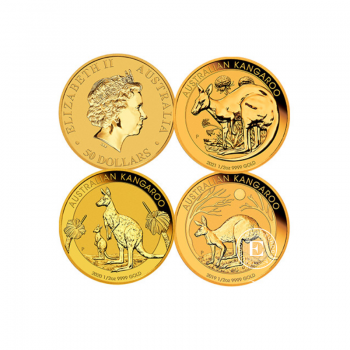1/2 oz (15.55 g) auksinė moneta Kengūra, Australija (atsitiktiniai metai)