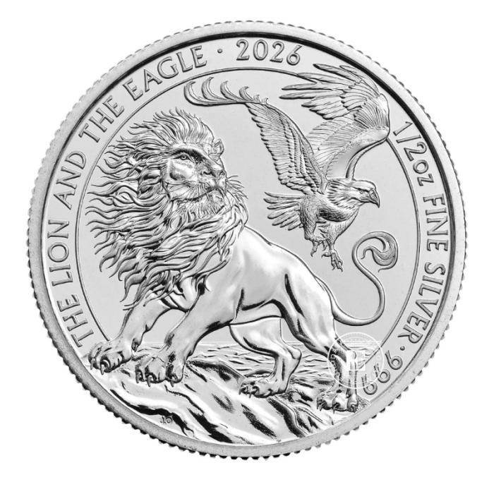 1/2 oz (15.55 g)  silver coin The Lion and The Eagle, Great Britain 2026