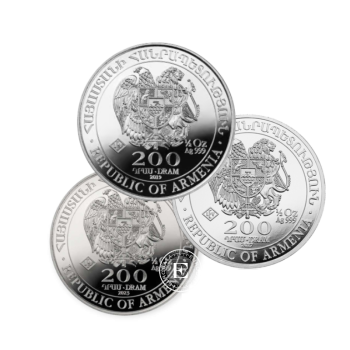 1/2 oz (15.55 g) sidabrinė moneta Nojaus arka, Armėnija (atsitiktiniai metai)