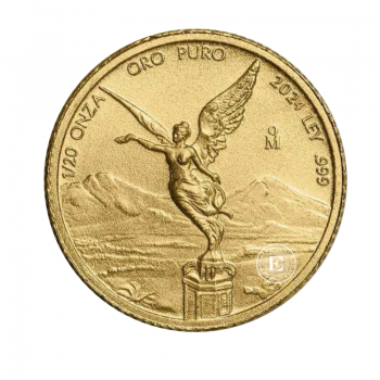 1/10 oz (3.11 g) auksinė moneta Laisvės angelas, Meksika 2024