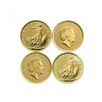 1/4 oz (7.78  g) auksinė moneta Britannia -  Karalius Charlesas III, Didžioji Britanija (atsitiktiniai metai)