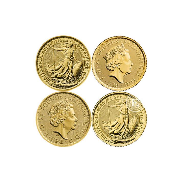1/4 oz (7.78 g) złota moneta Britannia - King Charles III, Wielka Brytania  (random year)