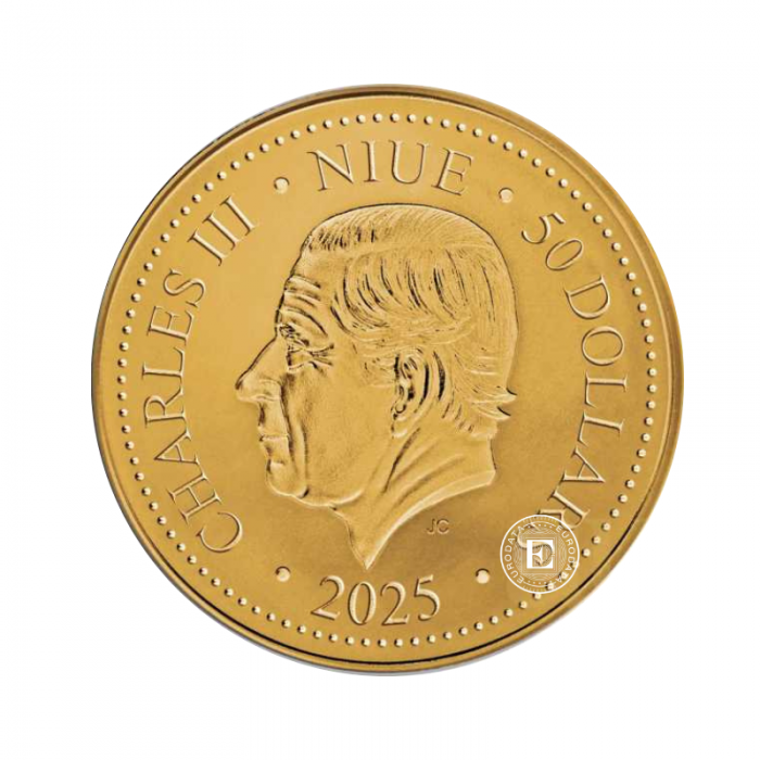 1/4 oz (7.78 g) auksinė moneta Feniksas, Niujė 2025