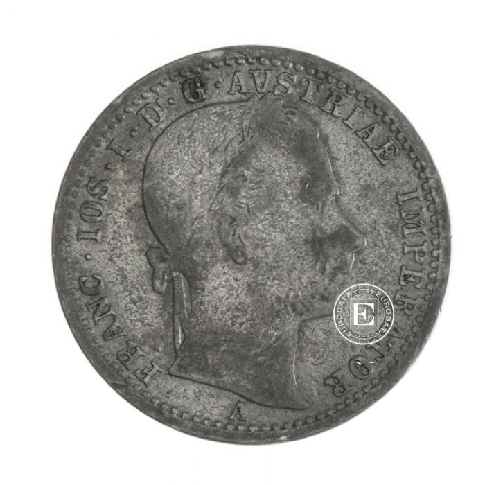 1/4 guldenų (5.26 g) sidabrinė moneta  - A, Austrija 1862