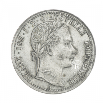 1/4 guldenų (5.31 g) sidabrinė moneta  - A, Austrija 1862