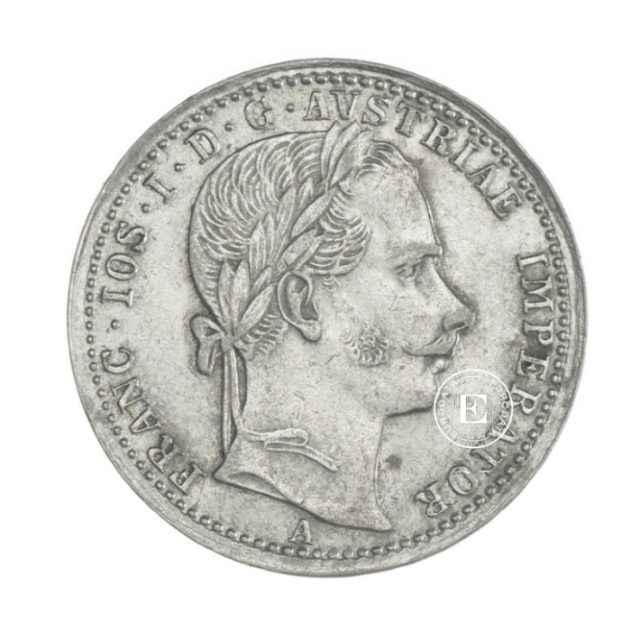 1/4  gulden (5.31 g) silver coin - A, Austria 1862