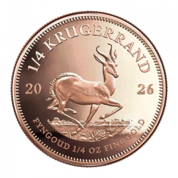 1/4 oz (7.78 g) piece d'or Krugerrand, Afrique du Sud 2026