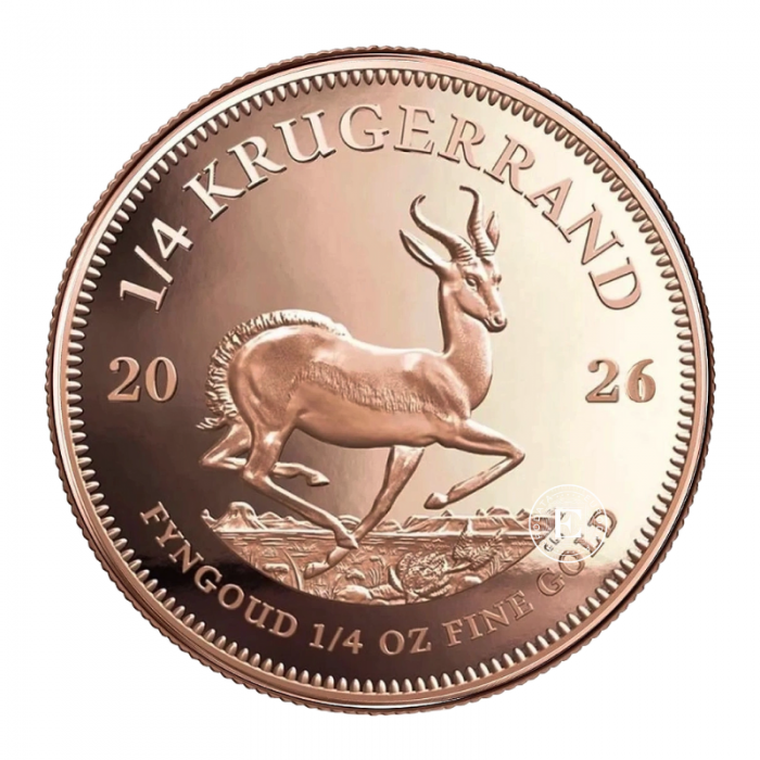 1/4 oz (7.78 g) auksinė moneta Krugerrand, Pietų Afrikos Respublika 2026
