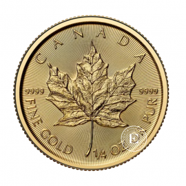 1/4 oz (7.78 g)  gold coin Maple Leaf, Canada 2025