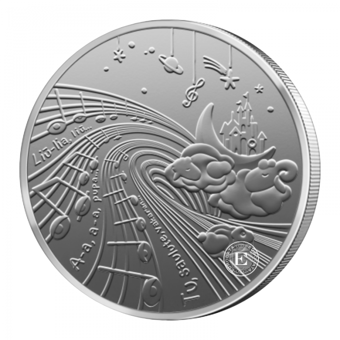 1.5 Eur (11.10 g) sidabrinė moneta Mano pasakos - Lopšinei, Lietuva 2025