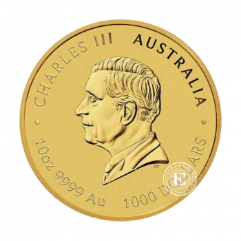10 oz (311 g) auksinė moneta Lunar III -  Gyvatės metai, Australija 2025