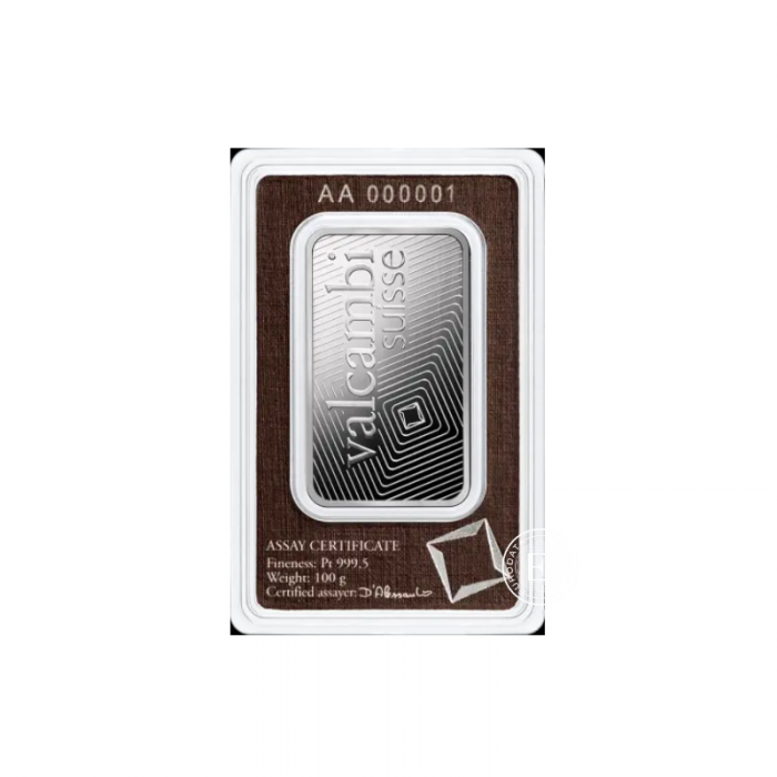 100 g platinos luitas Valcambi 999.5
