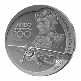 1.5 Eur (11.10 g) sidabrinė moneta ANBO lėktuvams 100 metų, Lietuva 2025