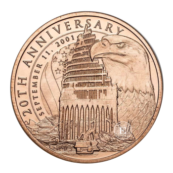 1 oz (31.10 g) Kupfermünze Remember of 11 September - 20th Anniversary, USA random year