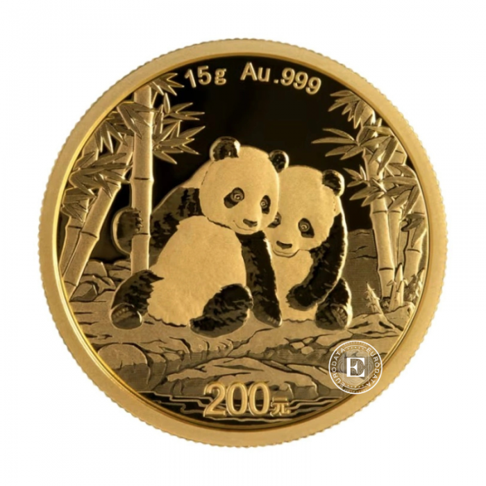 15 g pièce d'or  Panda, Chine 2026