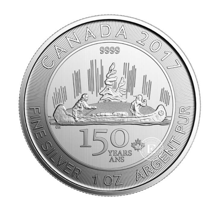 1 oz (31.10 g) srebrna moneta 150 Years of Traveler, Canada 2017
