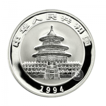 1 oz (31.10 g) sidabrinė moneta Panda, Kinija 1994