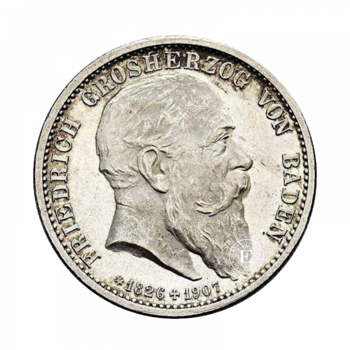 2 markių (10  g) sidabrinė moneta Empire, Vokietija 1876 - 1915 (atsitiktinis dizainas)
