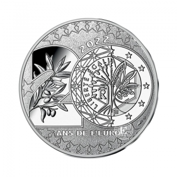 20 Eur sidabrinė moneta 20 metų eurui, Prancūzija 2022