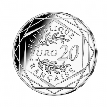 20 Eur sidabrinė moneta 20 metų eurui, Prancūzija 2022