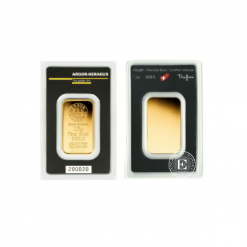 20 g gold bar Argor-Heraeus 999.9
