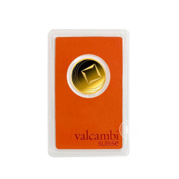 20 g gold bar of Valcambi 999.9 (round)