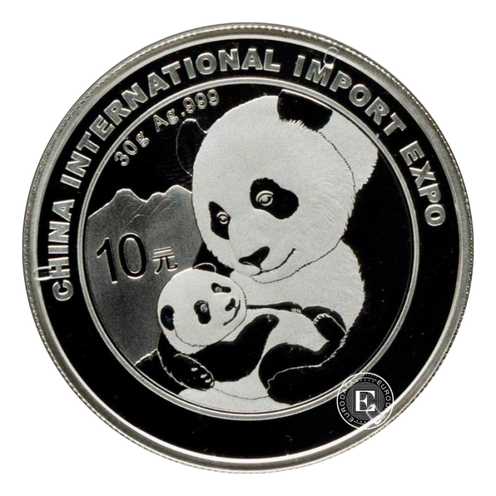 30 g Silbermünze  Panda - International Import EXPO, China 2019