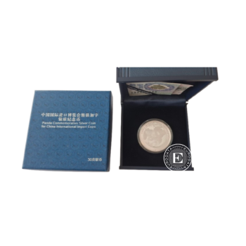 30 g sidabrinė moneta Panda - International Import EXPO, Kinija 2019