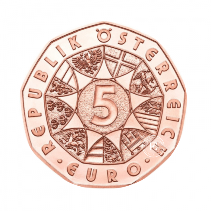 5 Eur Kupfermünze Wiener Musikverein, Österreich 2020