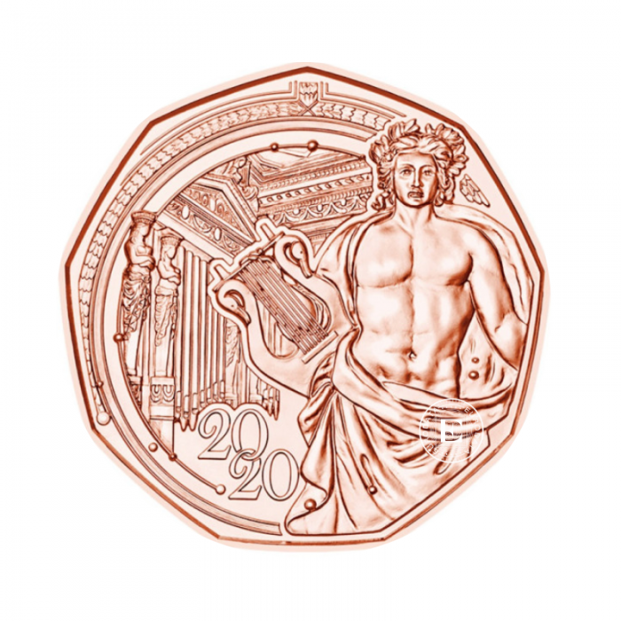 5 Eur Kupfermünze Wiener Musikverein, Österreich 2020